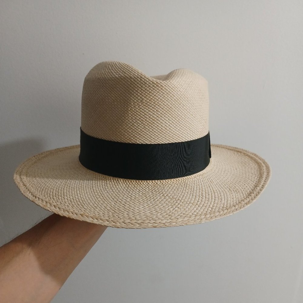 Men Hat Medium Large Size Handmade Cream Color Like New Condition